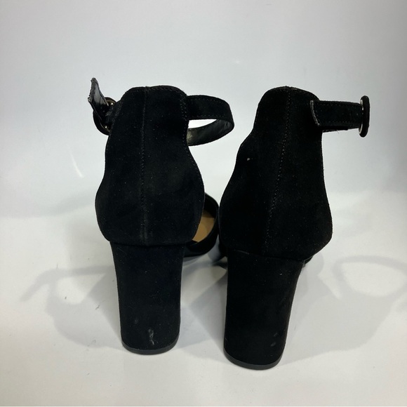 LC Lauren Conrad Hydrangea black ankle strap shoes block heel women’s size 10 - Picture 5 of 9